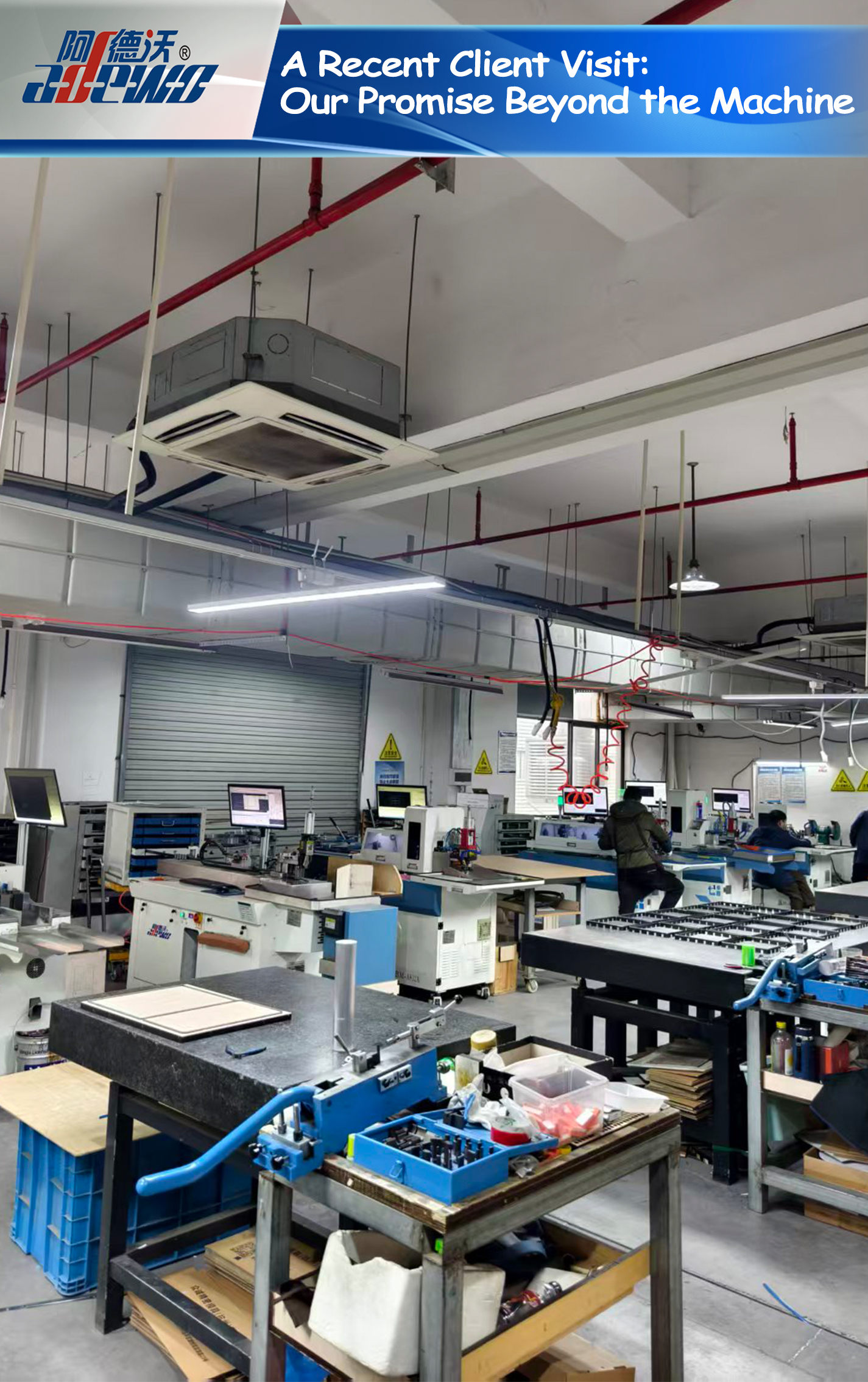 Nedávná návštěva klienta: Náš slib mimo stroj